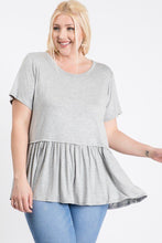 Load image into Gallery viewer, Camo Print With Babydoll Short Sleeve Top