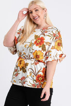 Load image into Gallery viewer, Strap Neckline W Elastic Waistband Floral Top