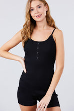 Load image into Gallery viewer, Round Neck Button Detailed Cami Sweater Romper