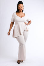 Load image into Gallery viewer, Peplum Top &amp; Pants Set