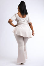 Load image into Gallery viewer, Peplum Top &amp; Pants Set