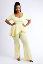 Load image into Gallery viewer, Peplum Top &amp; Pants Set
