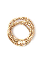 Load image into Gallery viewer, Metal Bead Stackable Bracelet Set
