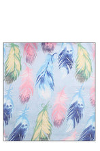 Load image into Gallery viewer, Chic Soft Multi Color Feather Print Scarf