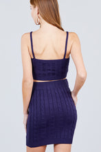 Load image into Gallery viewer, Sleeveless Scoop Neck Sweater Top And Mini Skirt Set