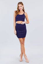 Load image into Gallery viewer, Sleeveless Scoop Neck Sweater Top And Mini Skirt Set