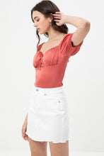 Load image into Gallery viewer, Satin Bodysuit With Front Neck Tie And Scooped Neck