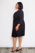 Load image into Gallery viewer, Mini Surplice Pleated Dress