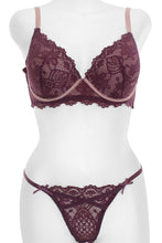 Load image into Gallery viewer, Two Tone Floral Lace Push Up Bra