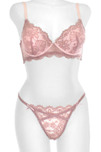 Load image into Gallery viewer, Two Tone Floral Lace Push Up Bra
