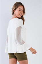 Load image into Gallery viewer, Long Mesh Sleeve Top