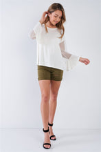 Load image into Gallery viewer, Long Mesh Sleeve Top