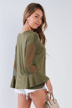 Load image into Gallery viewer, Long Mesh Sleeve Top