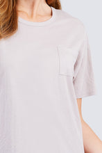 Load image into Gallery viewer, Short Sleeve Round Neck One Pocket Box Knit Top