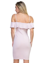 Load image into Gallery viewer, Ruffle Open Shoulder Halter Dress