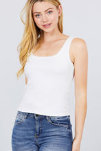 Load image into Gallery viewer, Sleeveless Double Scoop Neck Lace Trim Detail Pointelle Knit Top