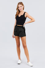 Load image into Gallery viewer, Twill Belted Side Pocket Cargo Cotton Short Pants