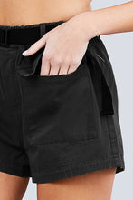 Load image into Gallery viewer, Twill Belted Side Pocket Cargo Cotton Short Pants
