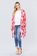 Load image into Gallery viewer, Slide Slit Print Kimono Cardigan