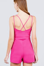 Load image into Gallery viewer, Cross Strap Cami Princess Line Romper