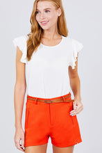 Load image into Gallery viewer, Front Slit Hem W/pocket And Belt Short Pants
