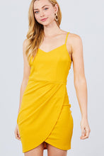 Load image into Gallery viewer, Cami Strap V-neck Wrapped Knit Mini Dress