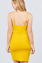 Load image into Gallery viewer, Cami Strap V-neck Wrapped Knit Mini Dress