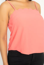 Load image into Gallery viewer, Scallop Opening Cami Top