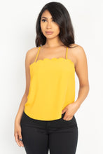Load image into Gallery viewer, Scallop Opening Cami Top