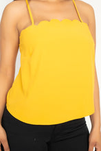 Load image into Gallery viewer, Scallop Opening Cami Top