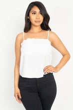 Load image into Gallery viewer, Scallop Opening Cami Top