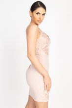 Load image into Gallery viewer, Floral Lace Embroidered Mini Dress