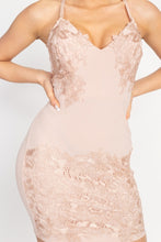 Load image into Gallery viewer, Floral Lace Embroidered Mini Dress