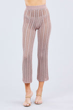 Load image into Gallery viewer, Flare Long Fishnet Sweater Pants
