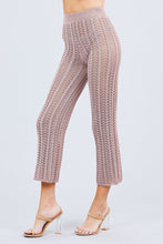 Load image into Gallery viewer, Flare Long Fishnet Sweater Pants
