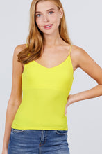 Load image into Gallery viewer, Double V-neck 2 Ply Rib Knit Cami Top