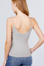 Load image into Gallery viewer, Double V-neck 2 Ply Rib Knit Cami Top