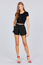 Load image into Gallery viewer, Paper Bag W/bow Tie Short Linen Pants