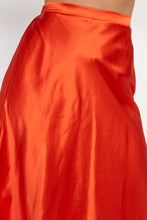 Load image into Gallery viewer, A-line Satin Midi Skirt