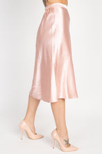 Load image into Gallery viewer, A-line Satin Midi Skirt