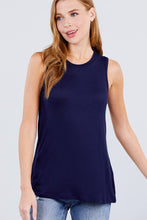 Load image into Gallery viewer, Sleeveless Round Neck Rayon Spandex Knit Top