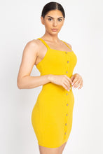 Load image into Gallery viewer, Button Down Ribbed Mini Dress