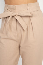Load image into Gallery viewer, Belted Linen Paper Bag Pants