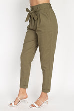 Load image into Gallery viewer, Belted Linen Paper Bag Pants