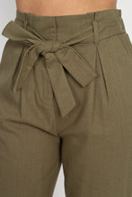 Load image into Gallery viewer, Belted Linen Paper Bag Pants