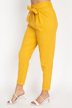 Load image into Gallery viewer, Belted Linen Paper Bag Pants