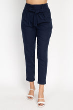 Load image into Gallery viewer, Belted Linen Paper Bag Pants