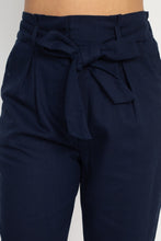 Load image into Gallery viewer, Belted Linen Paper Bag Pants