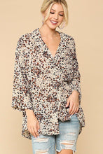 Load image into Gallery viewer, Animal Print Button Down Lapel Collar Shirt With Chest Pocket
