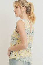 Load image into Gallery viewer, Printed Terry Back Opened Sleeveless Top